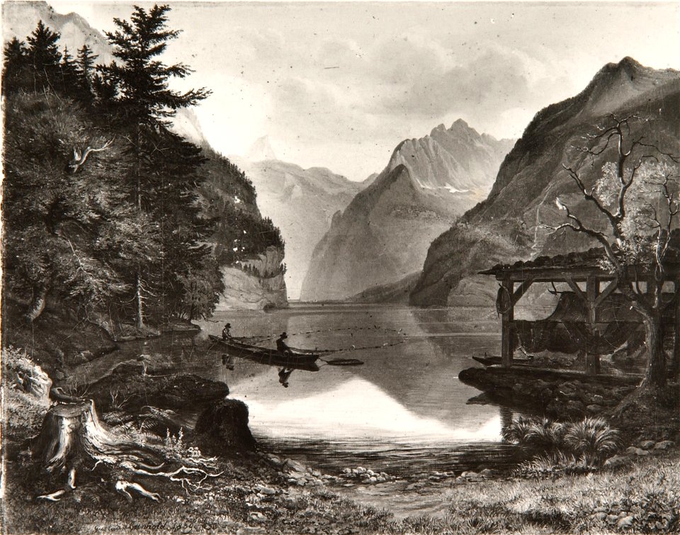 Gustav Bernhold - Tirolska pokrajina z jezerom