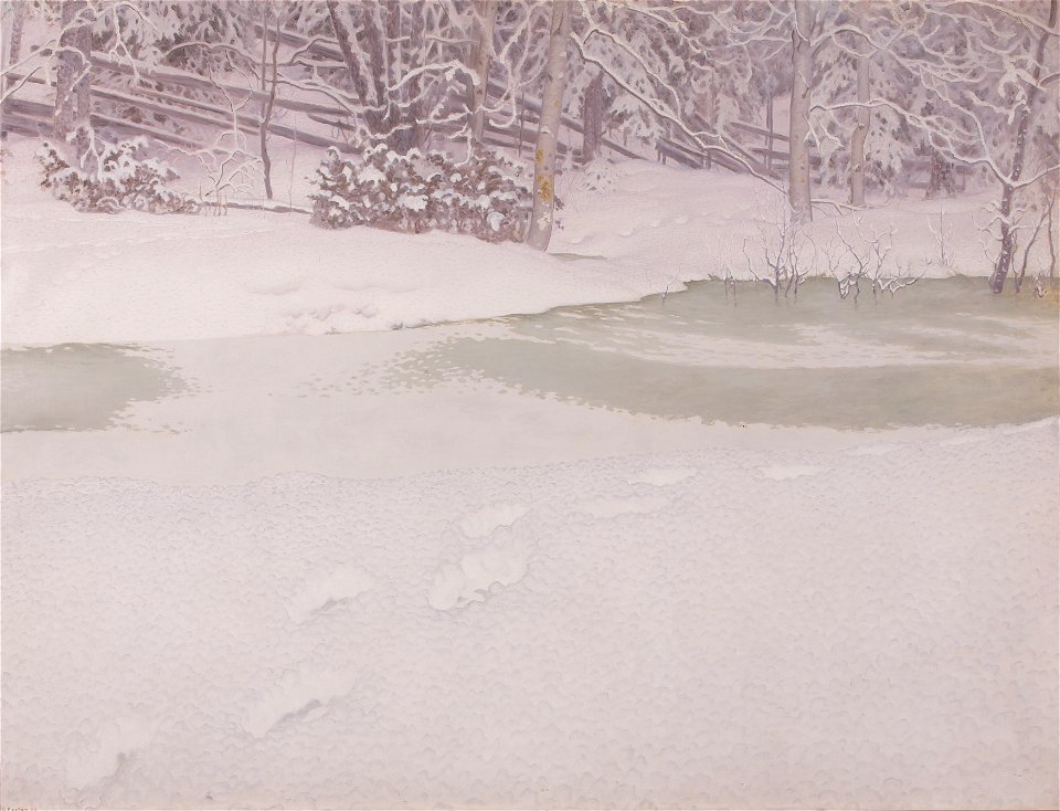 Gustav Fjæstad - Neugefallener Schnee - 1120 - Österreichische Galerie Belvedere