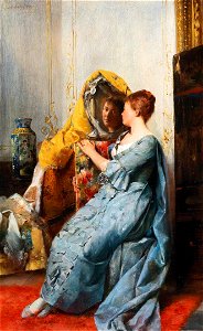 Gustav Holweg-Glantschnigg – Lady in the Boudoir, 1879