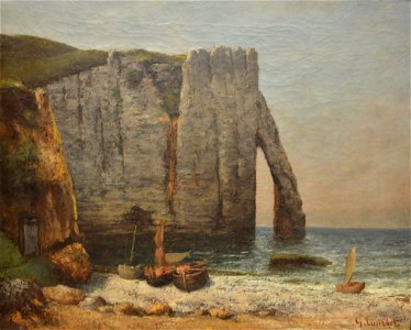 Gustav Courbet - Rocks of Étretat (1869)