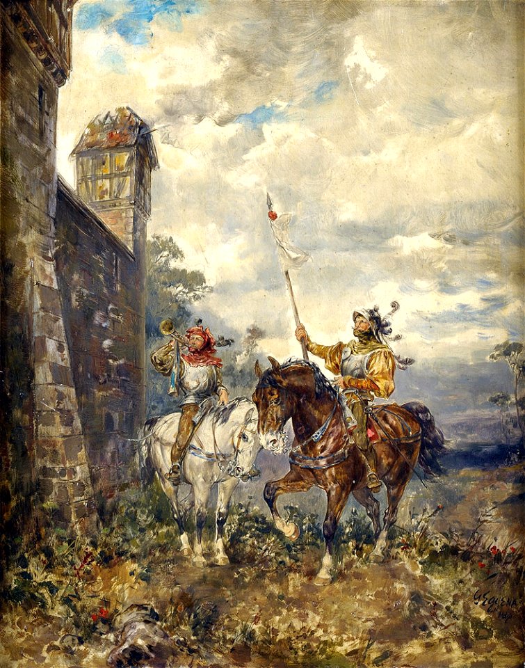Gustav Eggena Mittelalterlicher Standartenträger