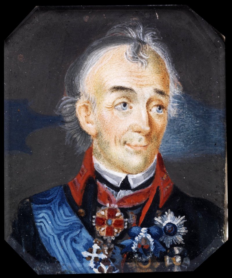 Generalissimus Alexander Suworow miniature on ivory