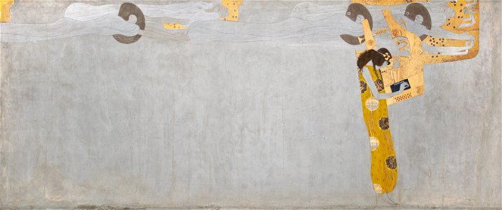 Gustav Klimt - Beethovenfries, Die Sehnsucht nach Glück findet Stillung in der Poesie (Tafel 7, rechte Langwand) - 5987-7 - Österreichische Galerie Belvedere
