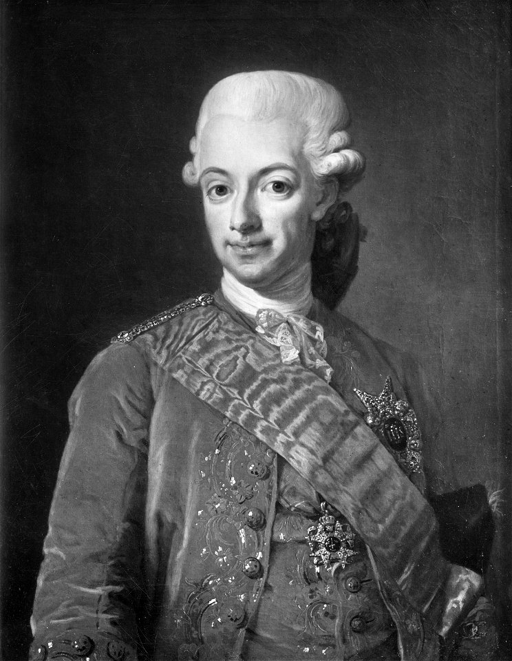 Gustav III, kung av Sverige (Lorens Pasch d.y.) - Nationalmuseum - 16039