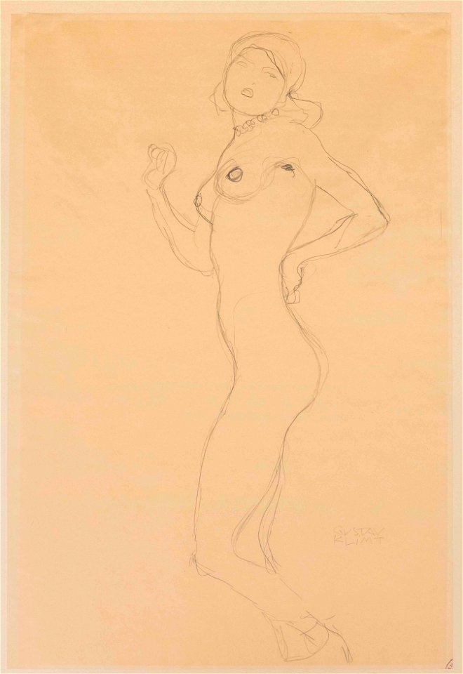 Gustav Klimt Stehender weiblicher Akt