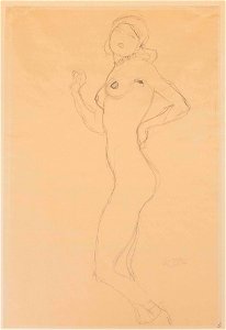 Gustav Klimt Stehender weiblicher Akt