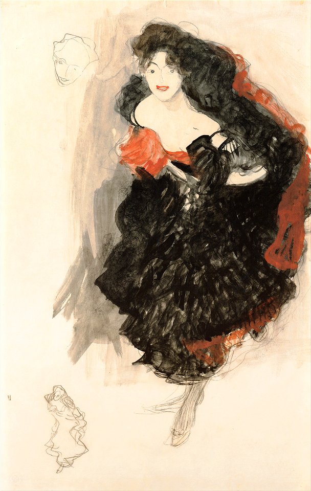Gustav Klimt - Study for Judith II - Google Art Project