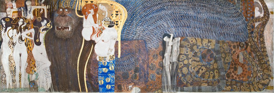 Gustav Klimt - Beethovenfries, Die feindlichen Gewalten (Tafel 2, Stirnwand) - 5987-6 - Österreichische Galerie Belvedere