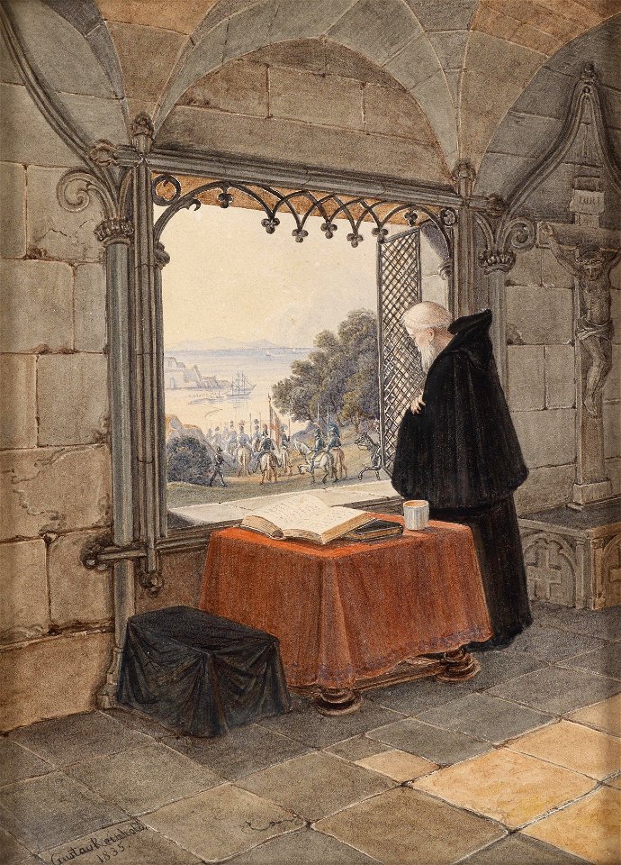 Gustav Reinhold Kreuzritter und Mönch 1835