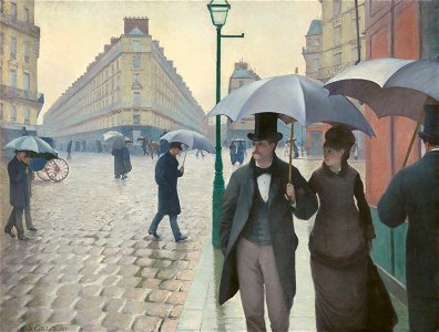 Gustave Caillebotte - Paris Street; Rainy Day - Google Art Project. Free illustration for personal and commercial use.