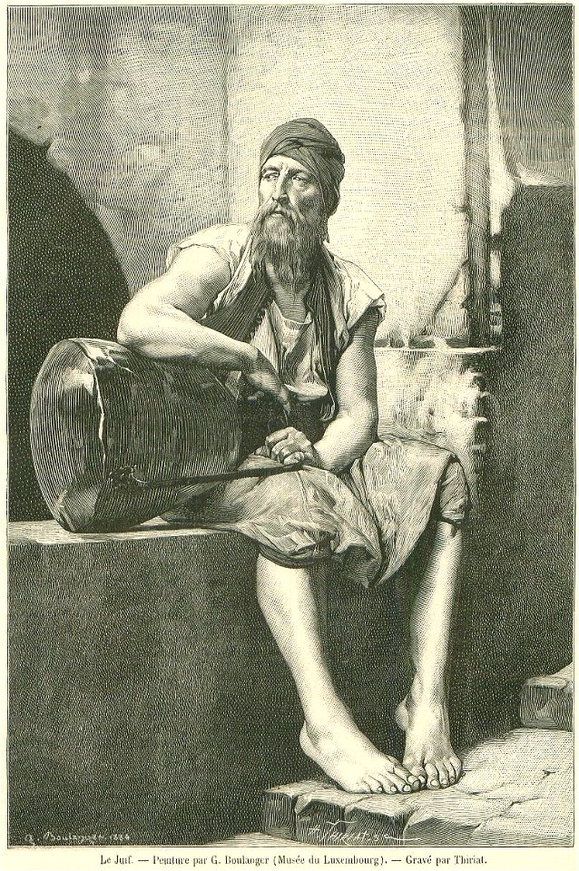 Gustave Boulanger, Porteur d'eau Juif, 1885,litho