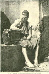 Gustave Boulanger, Porteur d'eau Juif, 1885,litho
