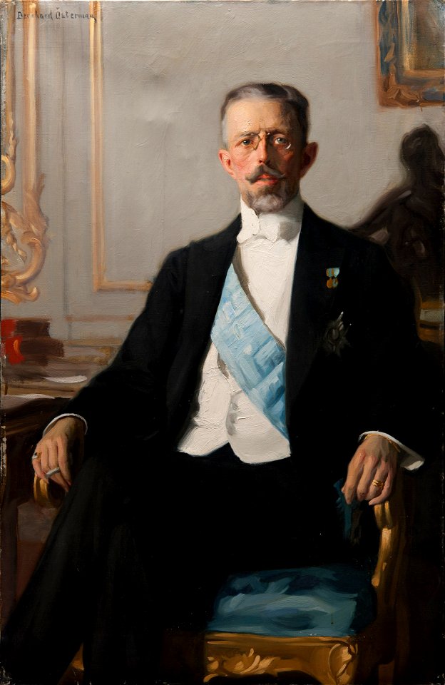 Gustav V (1858-1950), kronprins av Sverige och Norge, kung av Sverige, g.m - Nationalmuseum - 159404