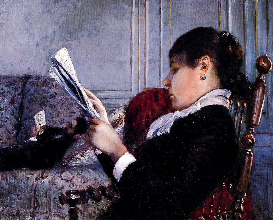 Gustave Caillebotte - Intérieur, femme lisant