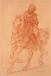 Gustave Boulanger, Etude de cavalier pour 'La Via Appia au temps d'Auguste', by 1874, private collection