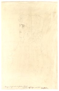 Gustav Klimt Bildnis einer Frau im Profil mit Rüschenkragen