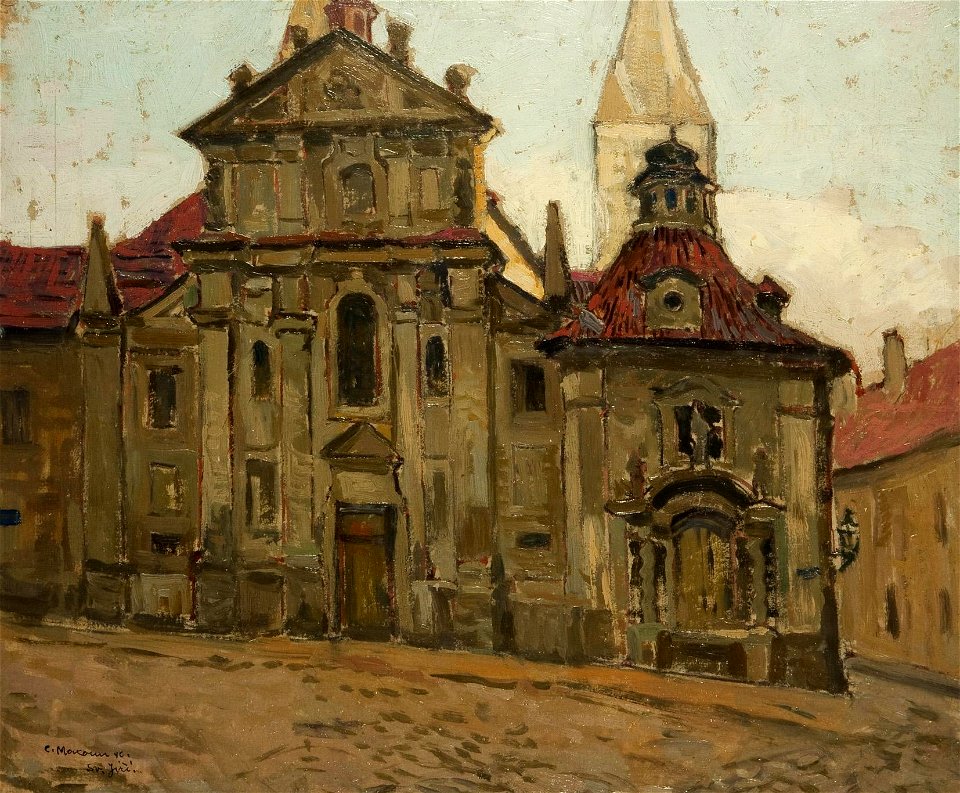 Gustav Macoun Georgskloster auf der Prager Burg 1910