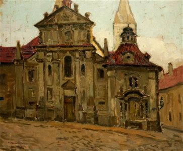 Gustav Macoun Georgskloster auf der Prager Burg 1910