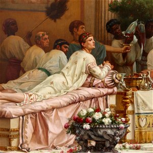 Gustave Boulanger, A Summer Repast at the House of Lucullus, 1878, detail 1
