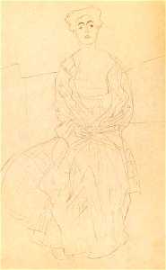 Gustav Klimt Margaret Stonborough-Wittgenstein sitzend Studie. Free illustration for personal and commercial use.
