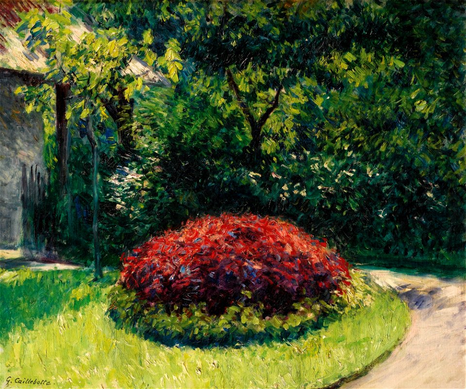 Gustave Caillebotte - Massif de fleurs, jardin du Petit-Gennevilliers