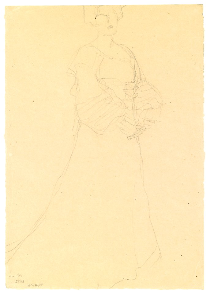 Gustav Klimt Stehende Dame nach rechts