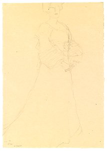 Gustav Klimt Stehende Dame nach rechts