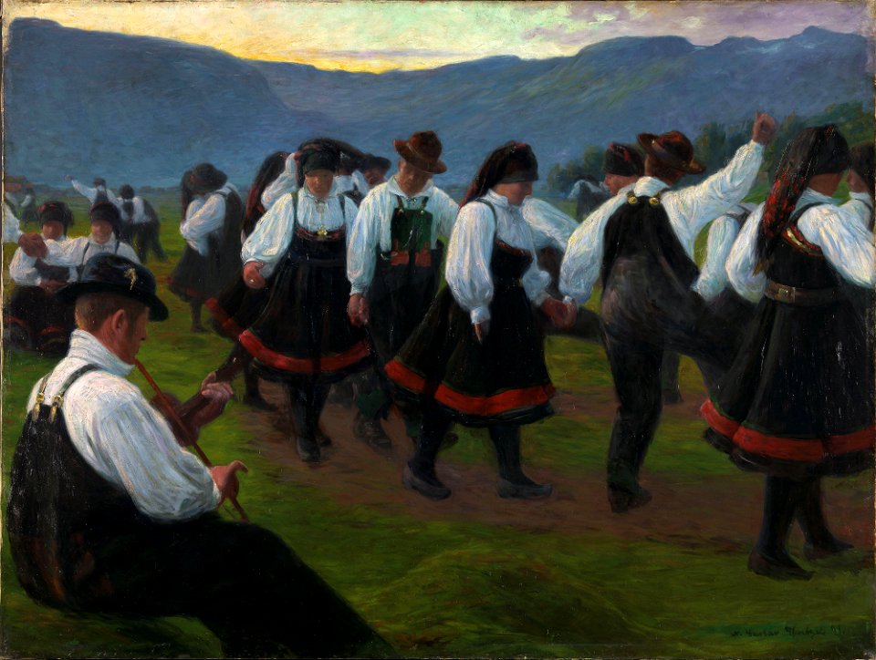 Gustav Wentzel - Dance in Setesdal - NG.M.00430 - National Museum of Art, Architecture and Design