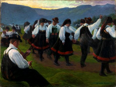 Gustav Wentzel - Dance in Setesdal - NG.M.00430 - National Museum of Art, Architecture and Design