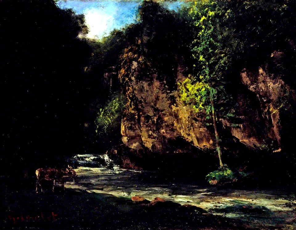 Gustave Courbet (1819-1877) - The Stream - ABDAG003054 - Aberdeen Art Gallery