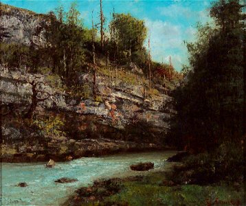 Gustave Courbet - A Mountain Stream - Arnot Art Museum