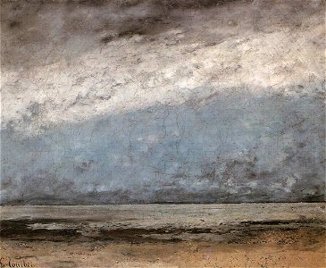 Gustave Courbet - Beach near Trouville - WGA5513. Free illustration for personal and commercial use.