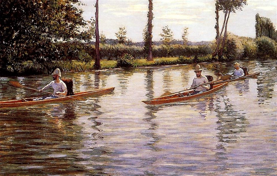 Gustave Caillebotte Boating on the Yerres