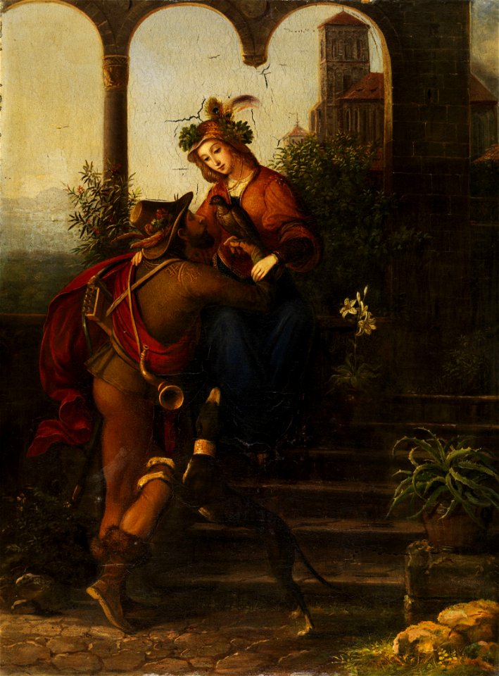 Gustav Philipp Kratzmann Der Abschied des Falkners