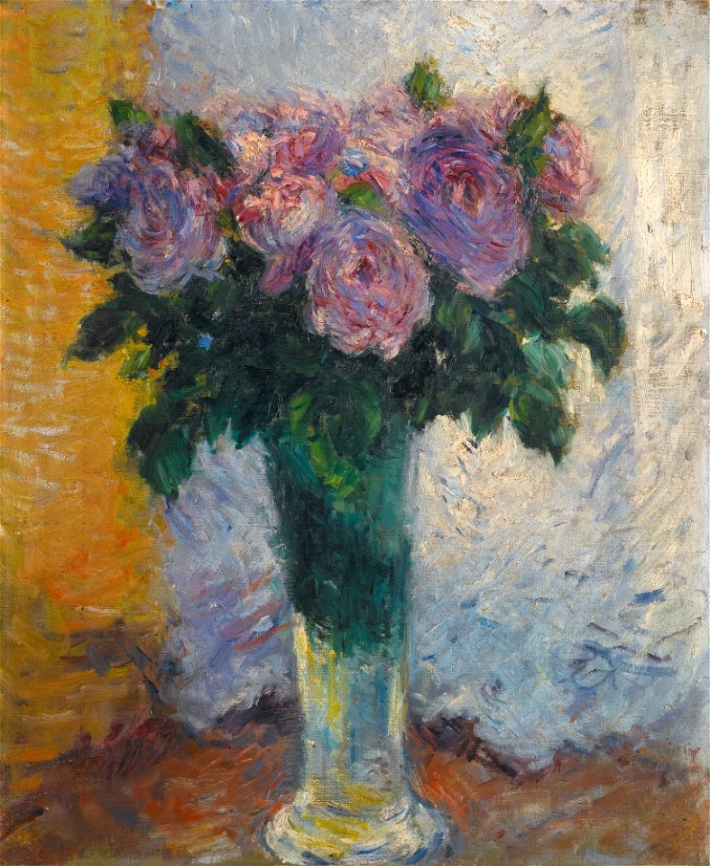 Gustave Caillebotte - Roses dans un vase