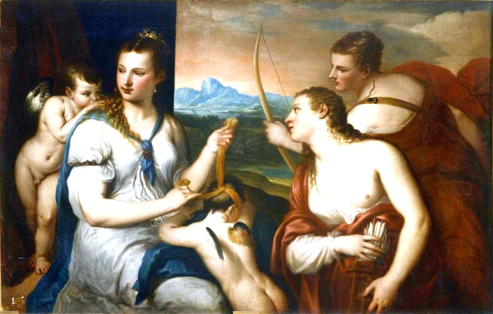 Educación del amor, copia de un original de Tiziano (Real Academia de Bellas Artes de San Fernando)