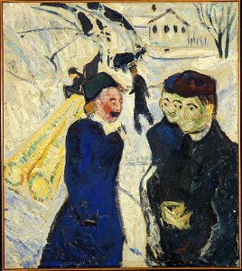 Edvard Munch - People and Timber Transport in a Kragerø Street - MM.M.00284 - Munch Museum
