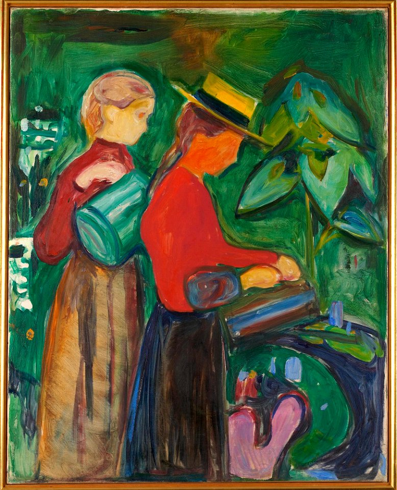 Edvard Munch - Girls watering Flowers (The Linde Frieze) - MM.M.00054 - Munch Museum