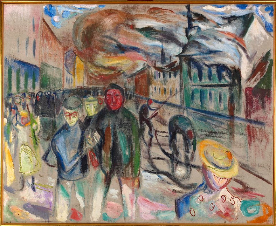 Edvard Munch - Fire at Grønland (A borough in Oslo) - MM.M.00824 - Munch Museum