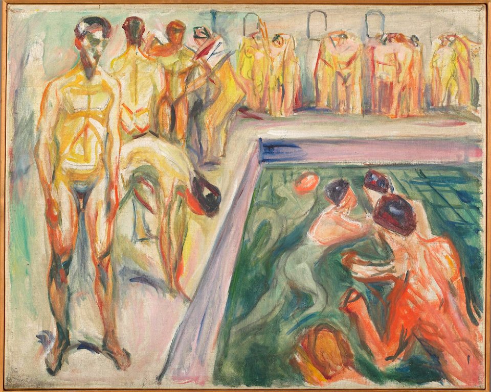 Edvard Munch - Naked Men in Swimming Pool - MM.M.00150 - Munch Museum