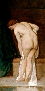 Eduardo Rosales Gallinas - Desnudo femenino, o Al salir del baño