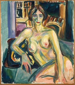 Edvard Munch - Nude, Sitting on the Couch - MM.M.00846 - Munch Museum