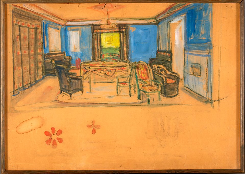 Edvard Munch - Set Design for Henrik Ibsen's Hedda Gabler - 737