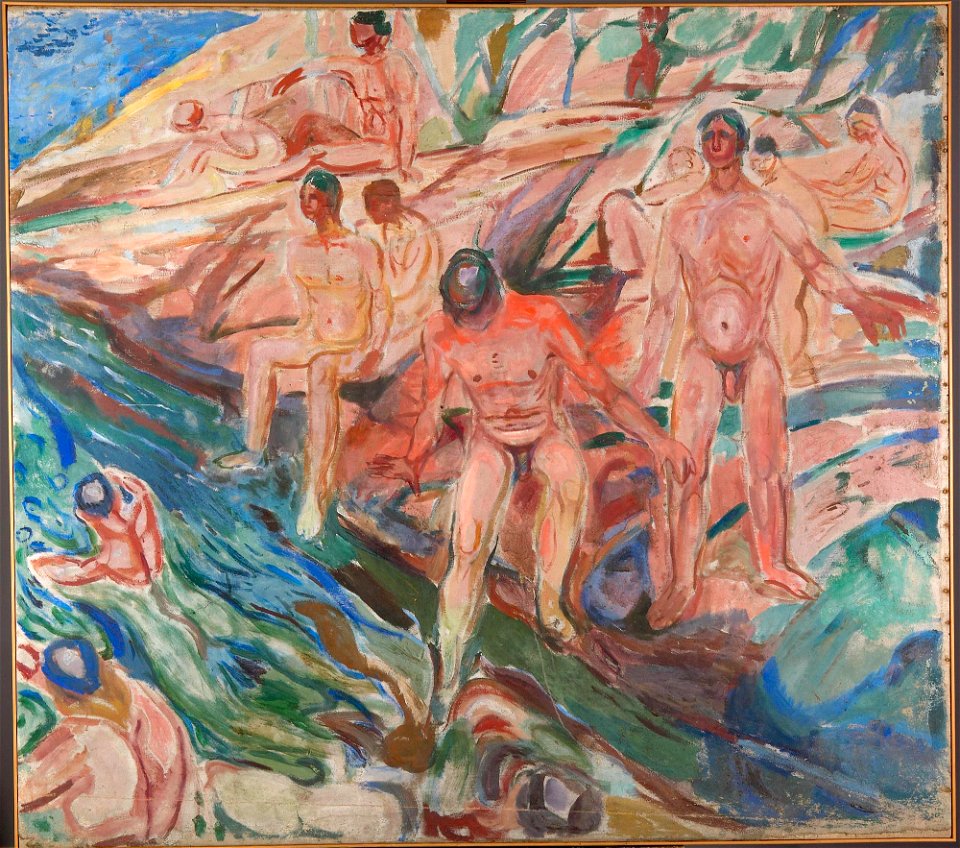 Edvard Munch - Bathing Men on Rocks - MM.M.00897 - Munch Museum