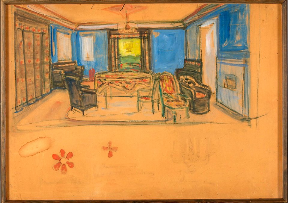 Edvard Munch - Hedda Gabler, Set Design - MM.M.00224 - Munch Museum