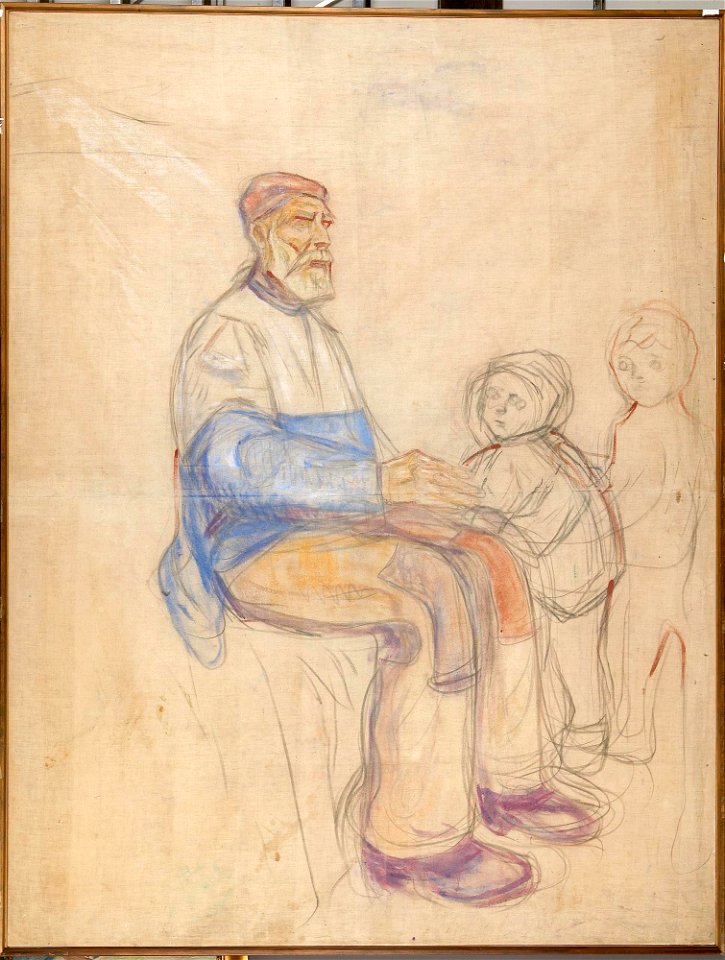 Edvard Munch - History, Study for the Old Man and Two Boys - MM.M.00790 - Munch Museum
