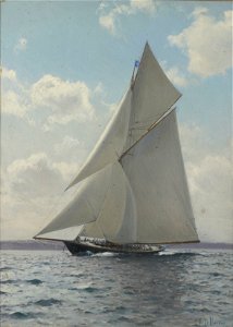 Eduardo De Martino (1838-1912) - The Prince of Wales's Yacht 'Britannia' under Sail - RCIN 404125 - Royal Collection