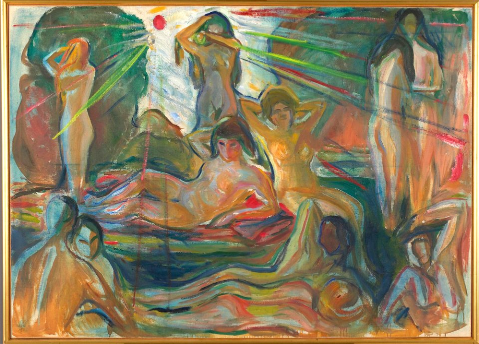 Edvard Munch - Naked Figures and Sun - MM.M.00539 - Munch Museum