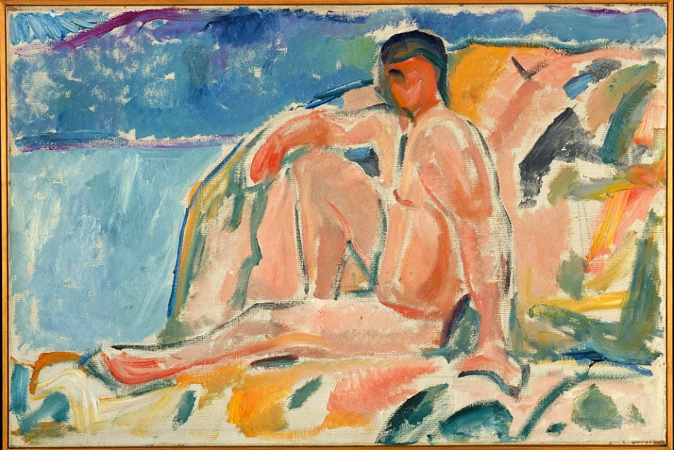 Edvard Munch - Naked Man on Rock - MM.M.00107 - Munch Museum