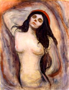 Edvard Munch - Madonna (1895) - Hamburger Kunsthalle. Free illustration for personal and commercial use.